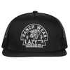 LAZY J RANCH WEAR BLACK PATCH LOGO - HATS CAP  - BLKBLK4ARR