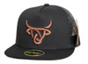 LOST CALF BLACK BROWN 3D STITCH LOGO - HATS CAP  - LAZO FLAT