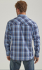 WRANGLER RETRO BLUE PLAID SNAP - MENS SHIRT  - 112337392