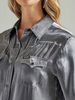 WRANGLER RETRO PARTY METALLIC GREY - LADIES SHIRT  - 112342520