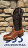 ANDERSON BEAN BOOT COGNAC OSTRICH PUMA - BOOT MENS WESTERN - 337772