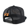 TORO BULL BROWN BLACK TRUCKER - HATS CAP  - FEATHER BRN  BLACK FLAT