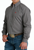 CINCH GREY GEOMETRIC PRINT - MENS SHIRT  - MTW1105650