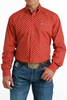 CINCH RED FLOWER PRINT - MENS SHIRT  - MTW1105651