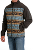 CINCH BROWN BLUE AZTEC STRIPE - MENS JACKET  - MWJ1583004