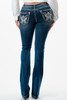 GRACE IN LA 401 BUTTERFLY FAUX - LADIES JEANS  - EB51830