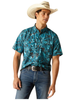 ARIAT VENTTEK BLACK BLUE PRINT - MENS SHIRT  - 10049020
