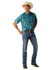 ARIAT VENTTEK BLACK BLUE PRINT - MENS SHIRT  - 10049020