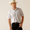 ARIAT TEK WHITE POLO - MENS POLO  - 10048833