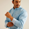 ARIAT RICKY CLASSIC SKY BLUE PRINT - MENS SHIRT  - 10048367