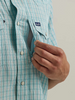 WRANGLER PERFORMANCE CLASSIC FIT BLUE - MENS SHIRT  - 112344595