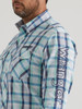 WRANGLER WRANGLER LOGO BLUE PLAID - MENS SHIRT  - 112344431