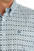 CINCH WHITE GEOMETRIC PRINT - MENS SHIRT  - MTW1105691