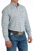 CINCH WHITE GEOMETRIC PRINT - MENS SHIRT  - MTW1105691