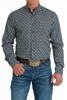 CINCH NAVY  GEOMETRIC PRINT - MENS SHIRT  - MTW1347093