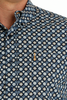 CINCH NAVY  GEOMETRIC PRINT - MENS SHIRT  - MTW1347093