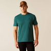 ARIAT ABILENE SHIELD DARK TEAL - MENS TEE  - 10051455