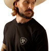 ARIAT CACTUS FLAG BLACK - MENS TEE  - 10051387