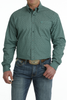 CINCH GREEN GEOMETRIC PRINT - MENS SHIRT  - MTW1105707