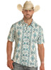 ROCK & ROLL AZTEC TURQUOISE POLO - MENS POLO  - TM51T03514