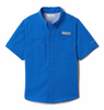 COLUMBIA BOYS TAMIAMI VIVID BLUE - KIDS BOYS SHIRT - 1675321487