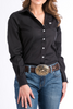 CINCH BLACK SOLID BUTTON DOWN - LADIES SHIRT  - MSW9164027