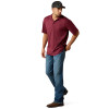 ARIAT MAROON TEK POLO - MENS POLO COR - 10022856