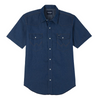 WRANGLER BLUE DENIM SHORT SLEEVE WORK - MENS SHIRT  - 10MS3127B