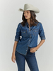 WRANGLER WESTERN SNAP DARK DENIM - LADIES SHIRT  - LW7007D
