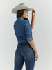 WRANGLER WESTERN SNAP DARK DENIM - LADIES SHIRT  - LW7007D