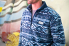 HOOEY AZTEC FLEECE PULLOVER NAVY - MEN SWEATER  - HFP001NVAZ