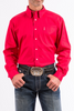 CINCH SOLID PINK MODERN FIT STRETCH - MENS SHIRT  - MTW1343012