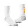 ARIAT PREMIUM COTTON CREW 3 PK WHITE - ACCESSORIES SOCKS  - 10036517 AR2239-100