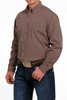 CINCH BURNT ORANGE GEOMETRIC PRINT - MENS SHIRT  - MTW1105503