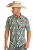 ROCK & ROLL PRINTED NEW BODY BLUE - MENS POLO  - BM53T03485