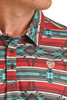 ROCK & ROLL AZTEC STRIPE RED PRINT - MENS POLO  - BM51T03489