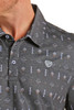 ROCK & ROLL GEO NAVY PRINTED - MENS POLO  - BM51T03483