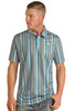 ROCK & ROLL AZTEC BLUE PRINT - MENS POLO  - BM51T03482