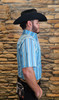 FERREL BLUE WHITE STRIPE SHORT SLEEVE - MENS SHIRT  - FPS1002301