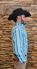 FERREL TEAL TURQUOISE STRIPED - MENS SHIRT  - FPL1002314