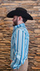 FERREL TEAL TURQUOISE STRIPED - MENS SHIRT  - FPL1002314