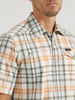 WRANGLER ASYMMETRIC ZIP POCKET PLAID - MENS SHIRT  - 112346449