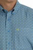 CINCH ARENAFLEX BLUE GEO PRINT - MENS SHIRT  - MTW1704131