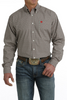 CINCH KHAKI & RED GEOMETRIC PRINT - MENS SHIRT  - MTW1105717