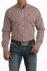 CINCH WHITE & RED GEOMETRIC PRINT - MENS SHIRT  - MTW1105730