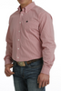 CINCH RED & WHITE GEOMETRIC PRINT - MENS SHIRT  - MTW1105726