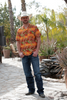 CINCH CAMP ORANAGE HAWAIIAN SHIRT - MENS SHIRT  - MTW1401041