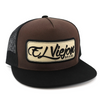 EL VIEJON EV PATCH BROWN BLACK MESH FLAT - HATS CAP  - EV PATCH BLK BRN FLAT