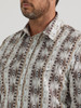 WRANGLER CHECOTAH SNAP BROWN PRINT - MENS SHIRT  - 112346071