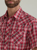 WRANGLER MODERN FIT RED PLAID - MENS SHIRT  - 112346239